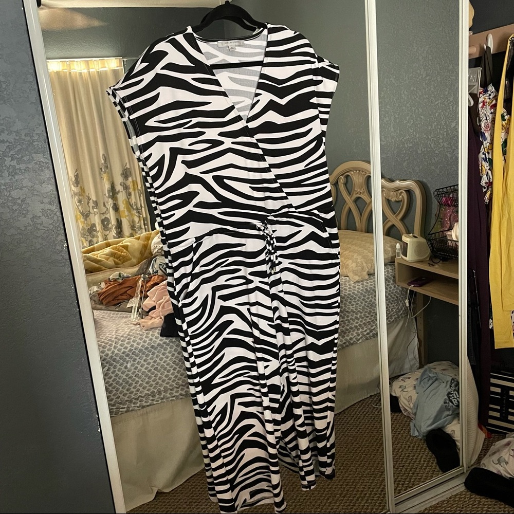 Andrew Marc zebra print jumpsuit, size XL